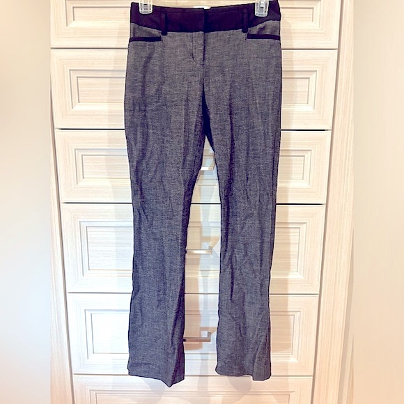 Express Gray & Black Stretchy Boot Cut trousers—Must return to office? Be comfy! - Picture 1 of 5